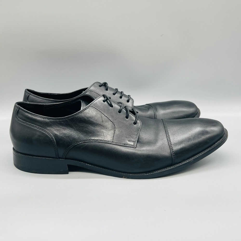 Cole Haan Shoes Mens 14 Black Leather Cap Toe Oxford Lace Up Dress Casual Formal